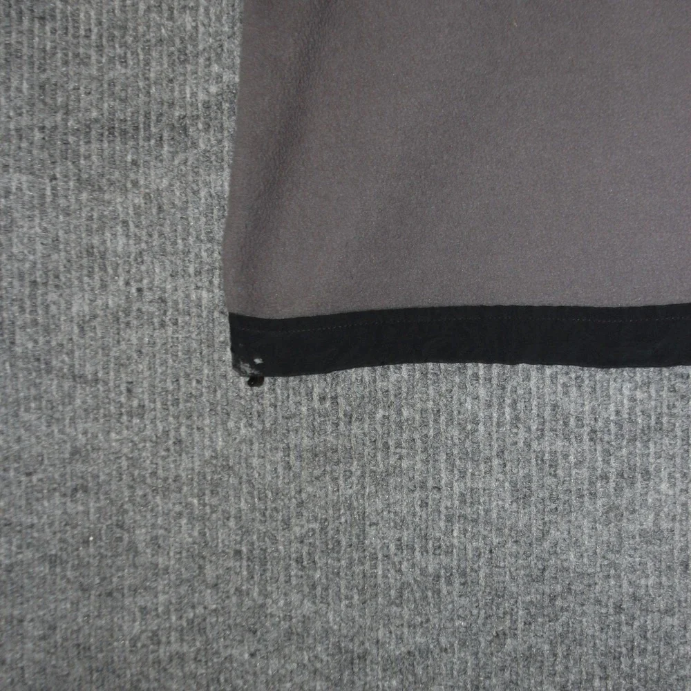 The North Face Denali Fleece Jacket Mens M Grey Black Polartec Full‎ Zip Coat